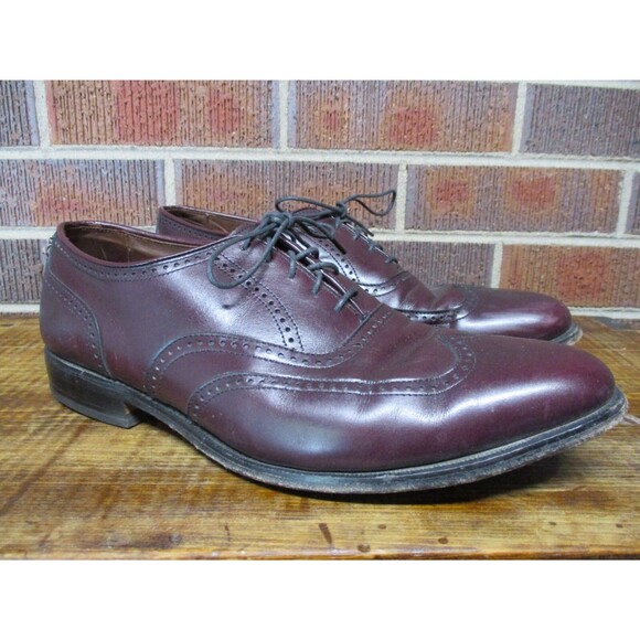 Allen Edmonds Mens Marlow Brown Leather Wingtip Oxford Dress Shoes 9 D USA main image 11